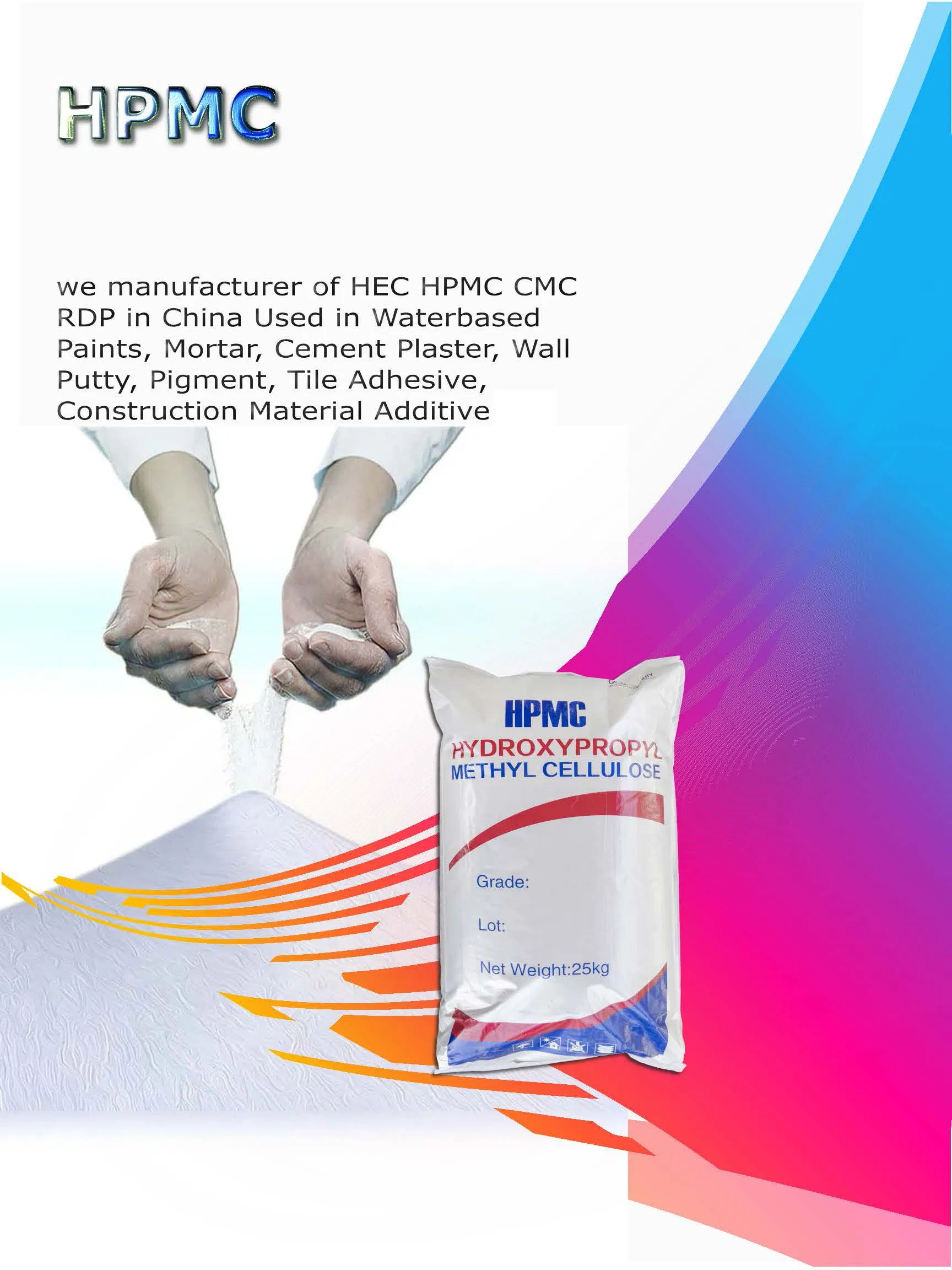 Mortar Cement Putty Improve Water Retention Hydroxypropyl Methyl Cellulose