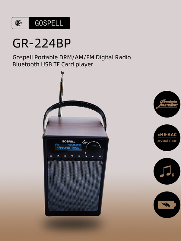 Портативный радиоприемник GOSPELL с Bluetooth и USB