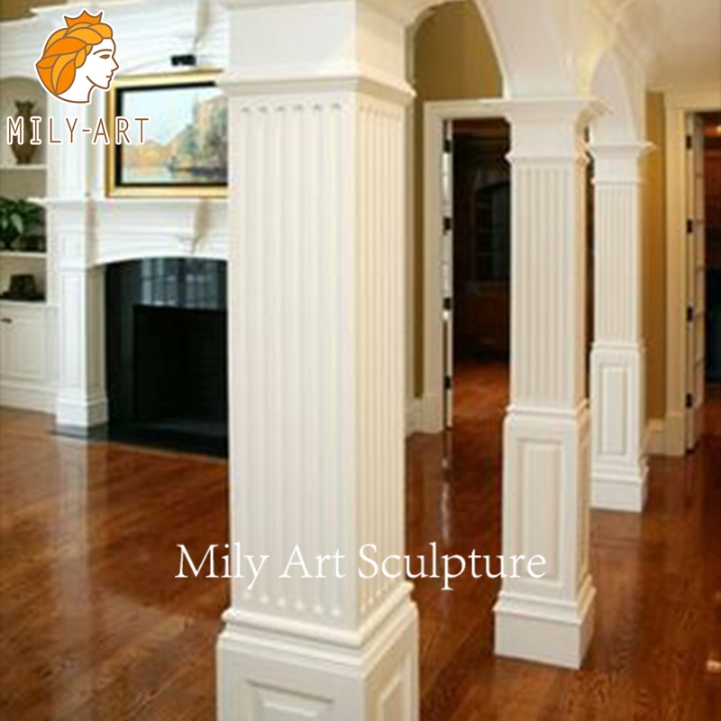 Custom Home Decoration Hand Carved Marble Pillar