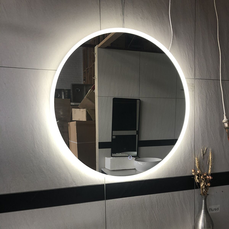 China Customized Dimmable Lights Smart Mirror Espejos Frameless LED Wall Mirror
