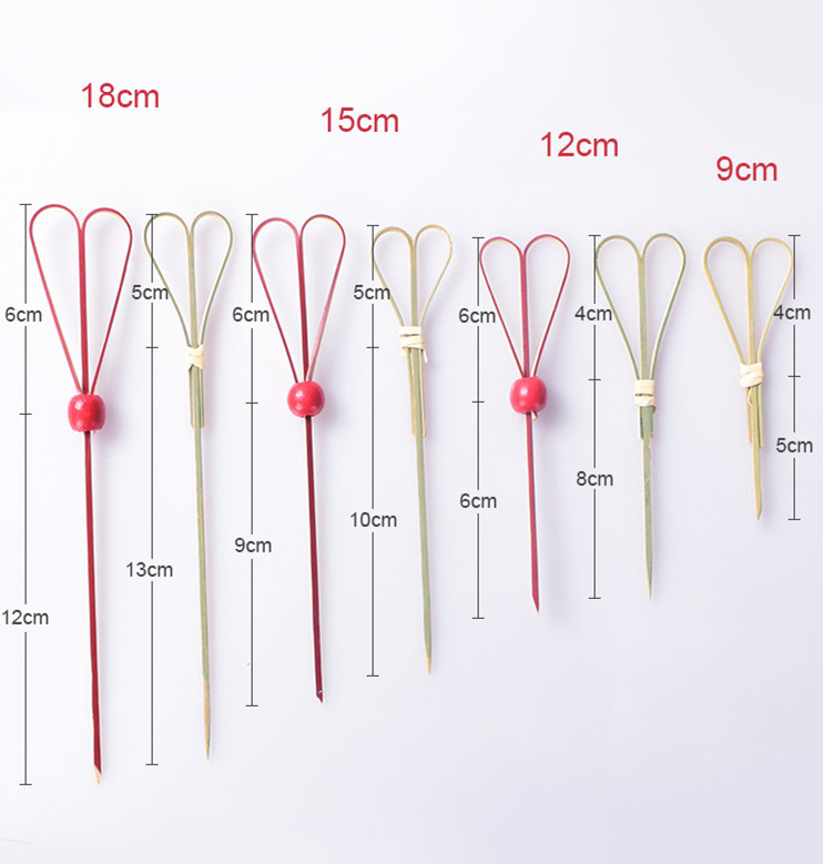 Multi-Function Bamboo Scissors Food Cocktail Stick