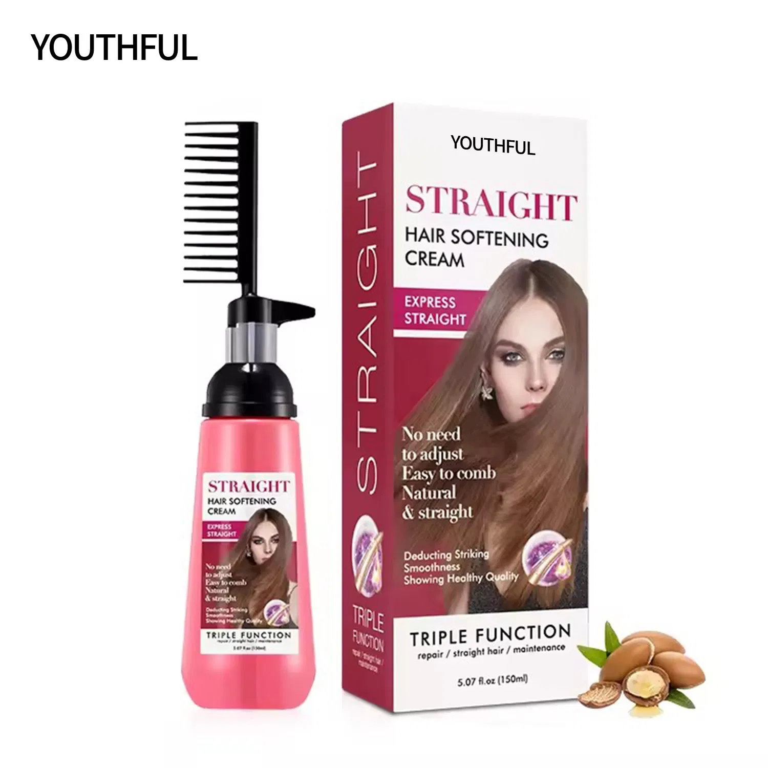 Private Label Easy Use Instant Hair Straightening Softening Cream