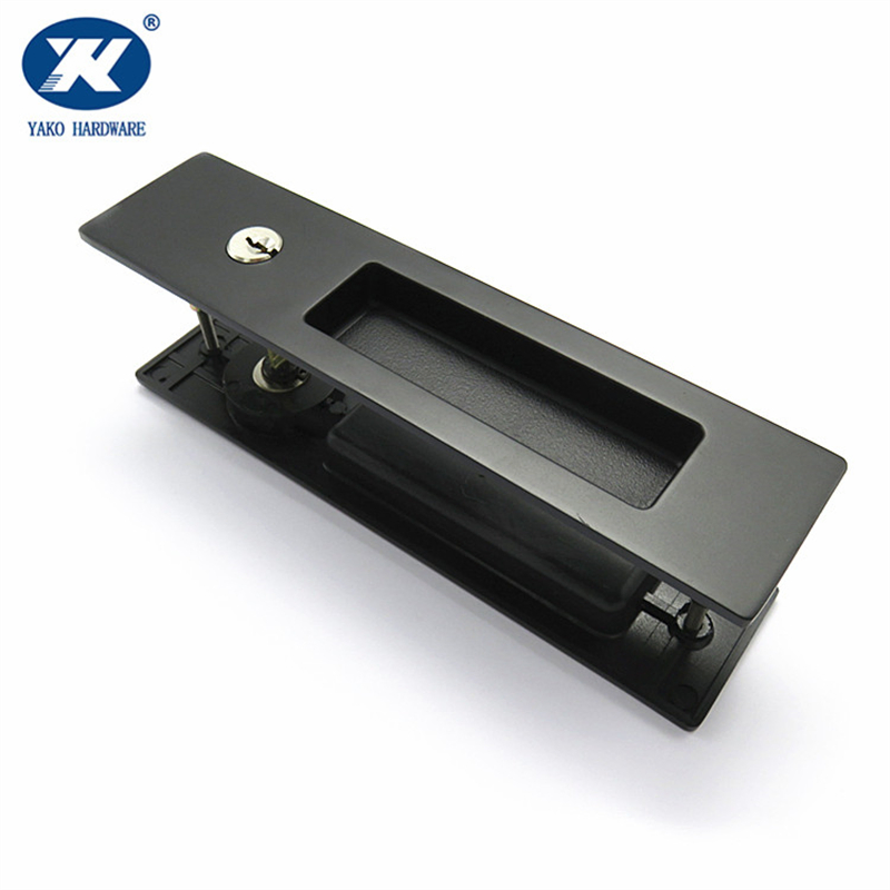 Concealed Zinc Alloy Invisible Sliding Door Flush Handle Lock