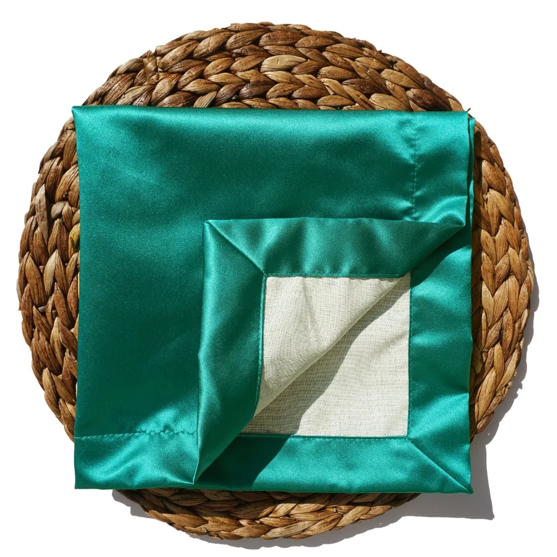 Hot Sales Crepe Teal Pure Satin for Napkin Cloths and Table Cloth for Luxe Events