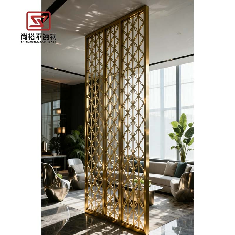 Customized Laser Cut Screen Panels Outdoor Decorative Metal Screen Restaurant Stainless Steel Partitions