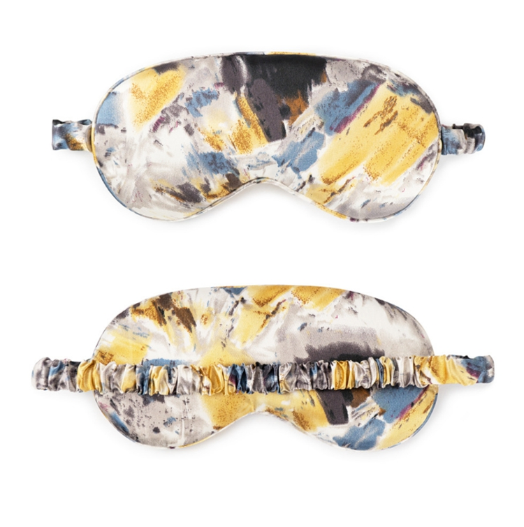 New Type Double-Sided Cute Cartoon Satin Elastic Band Breathable Travel Silk Sleep Eye Mask