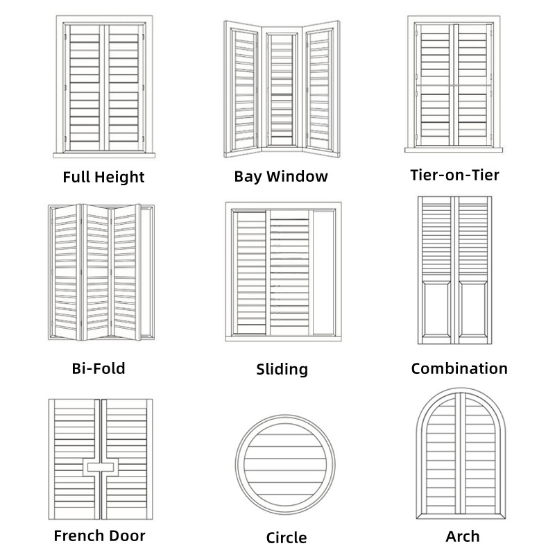 Horizontal Paulownia Plantation Shutter Most Popular Plantation Shutter in 2022