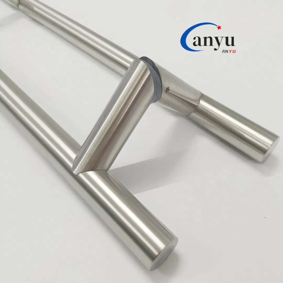 Stylish 45 Degree Offset Furniture Hardware for Modern Spaces Glass Door Handle