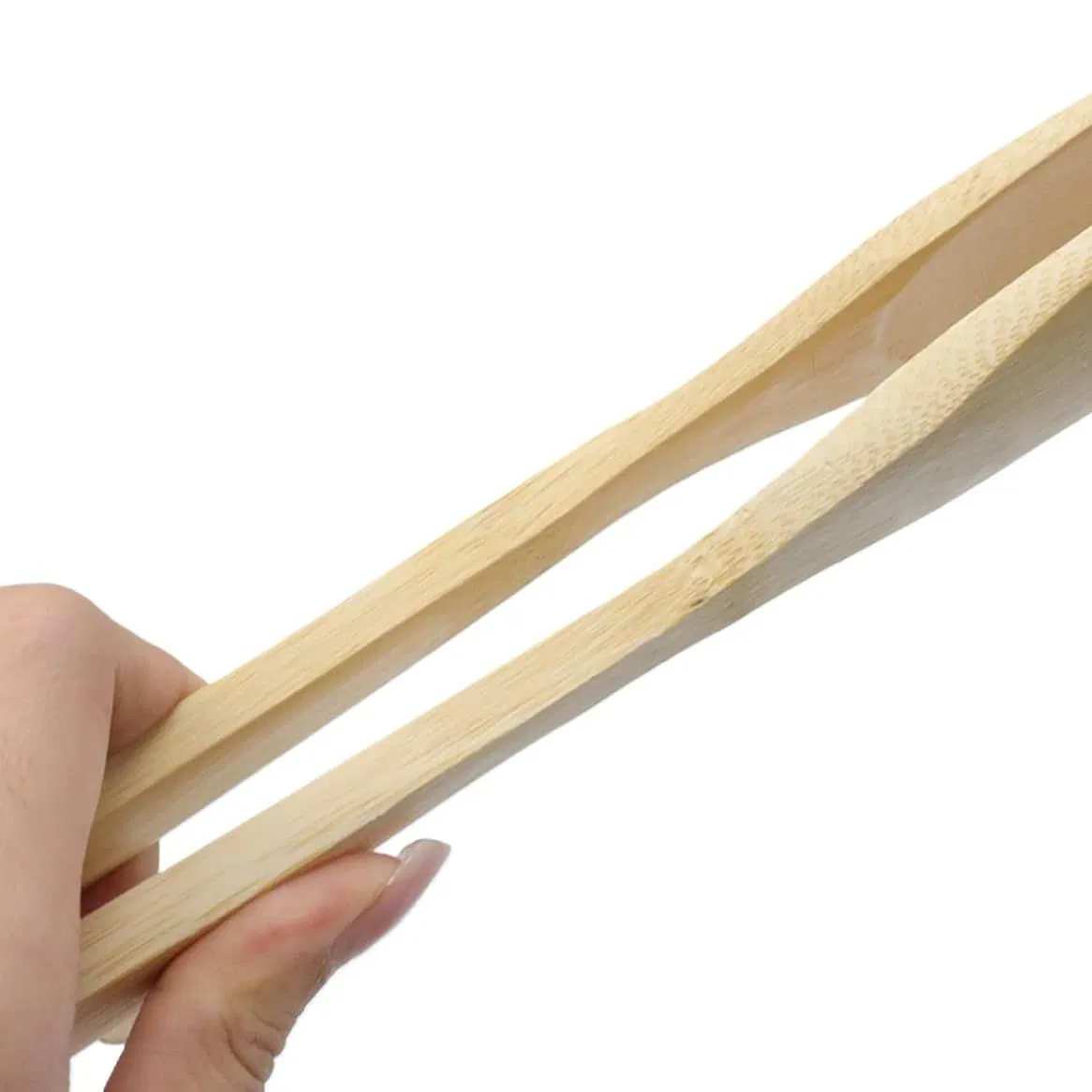 12 Inch Bamboo and Wood Pliers Are Used to Hold Food