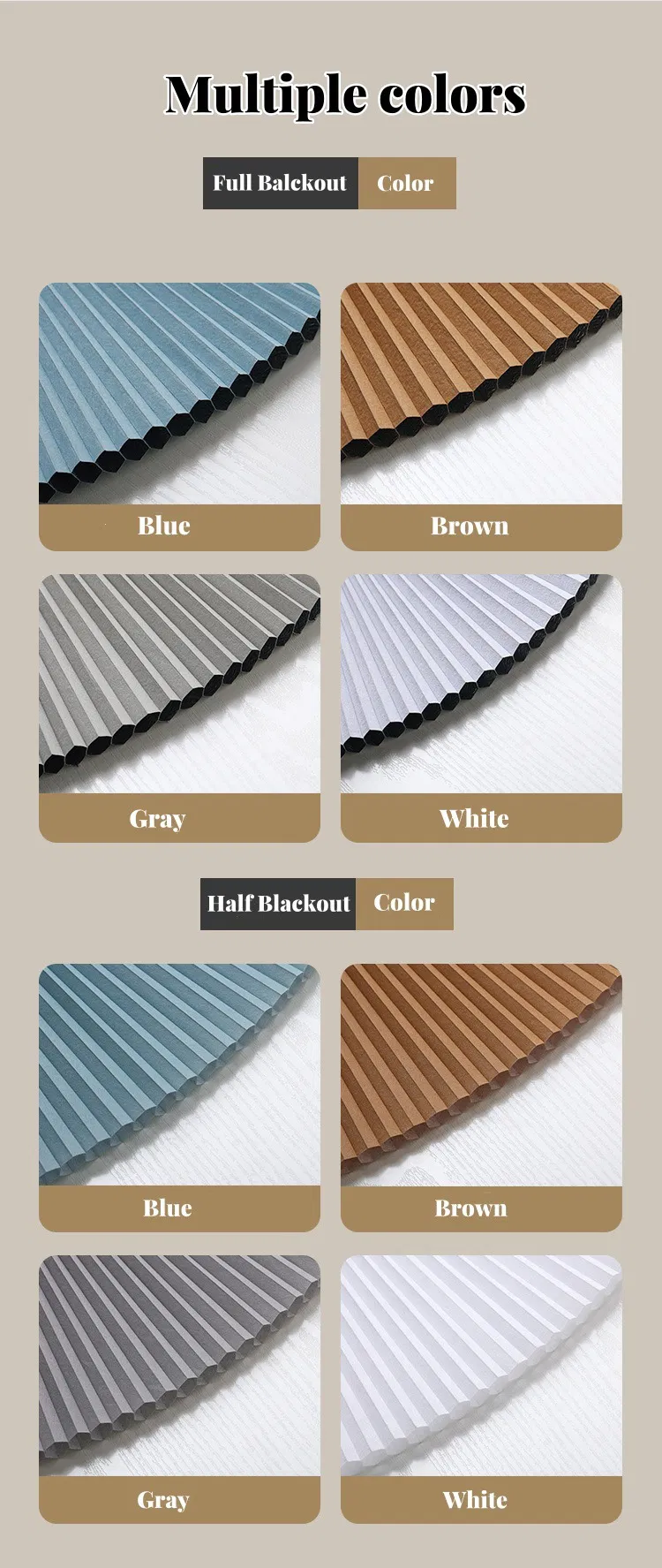 Honeycomb Blinds with Aluminum Frame Blackout Shade Day and Night Hcurtain