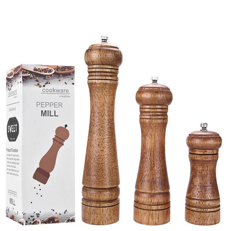 Manual Wood Mini Cumin Herb Grinder Set for Spices