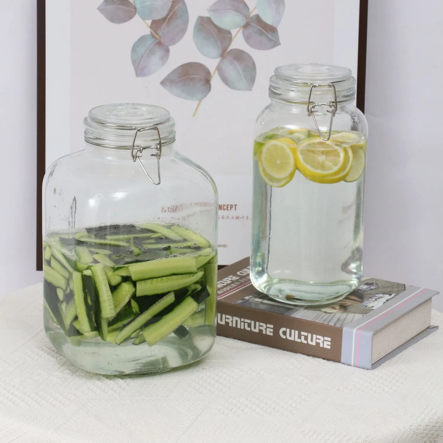 Стеклянные банки для хранения продуктов с герметичной крышкой