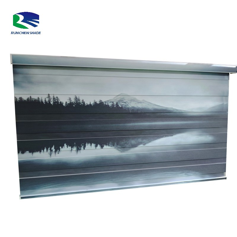 2025 Yst Factory Digital Printing Motorised Windproof Zebra Blinds