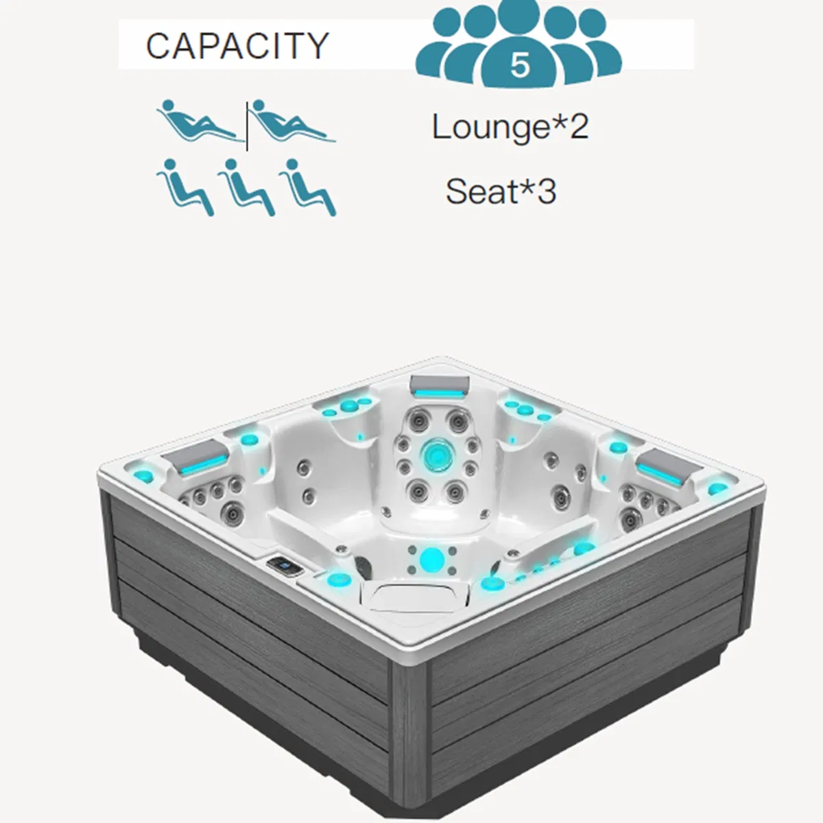 Home Garden Outdoor Indoor Massage SPA Hot Tub Outdoor SPA Tub