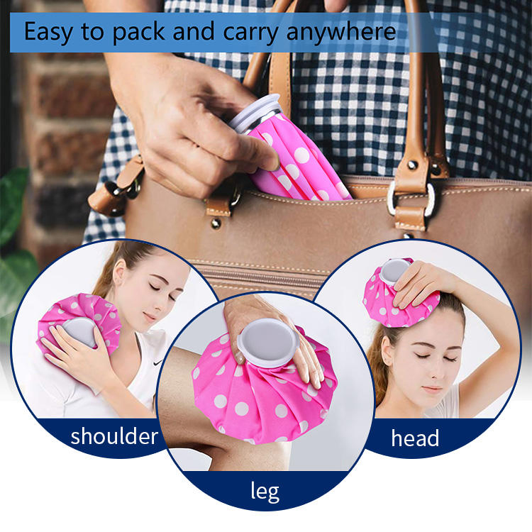 Reusable Cloth Fabric Ice Cold Pack for Ankle Wrap Strap Muscle Swelling