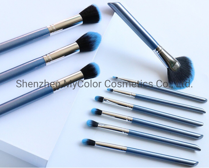 High Quality Starry Blue Makeup Brush Set Premium Synthetic Hair Powder Cosmetic Brushes Powder Make up Brush Brocha De Maquillaje