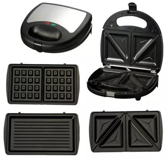 Electric Sandwich Maker 3 in 1 Multifunction Waffle Maker with Removable Plate
