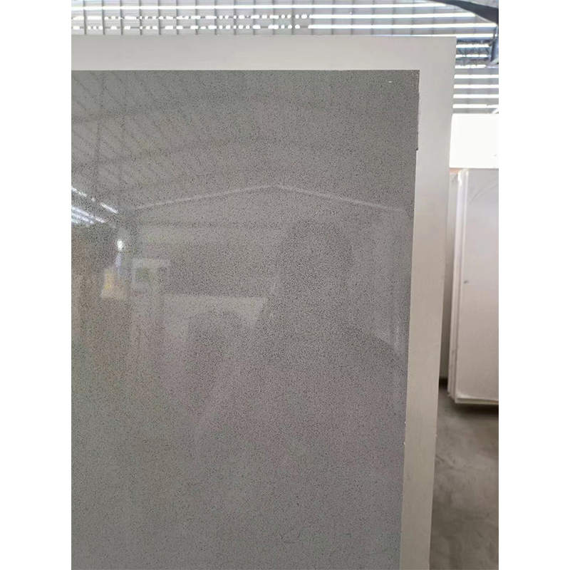 Pure Solid Artificial Stone Grey Quartz Slab Wholesale Price USA Standard