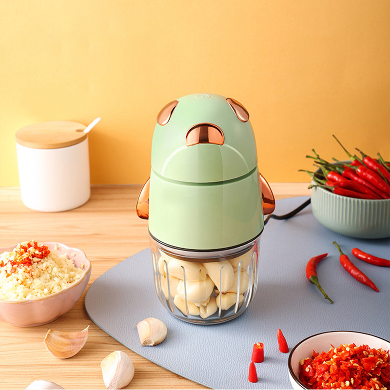 Home Appliance Cute Green Baby Food Maker 28000 Rpm High-Speed Motor Food Mixer
