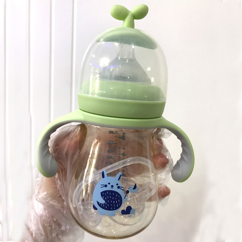 Newborn Baby with a Pipe Bottlebring a Handle Pipe Pacifier