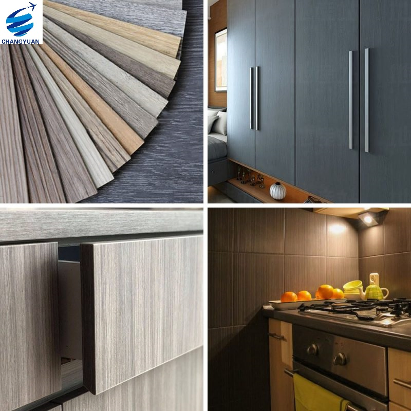 Decoration Decoration Material Home Decor Furniture Wall Trim Laminate Sheet Wood Grain Melamine Panel Decorative Film Wood Surface Skin
