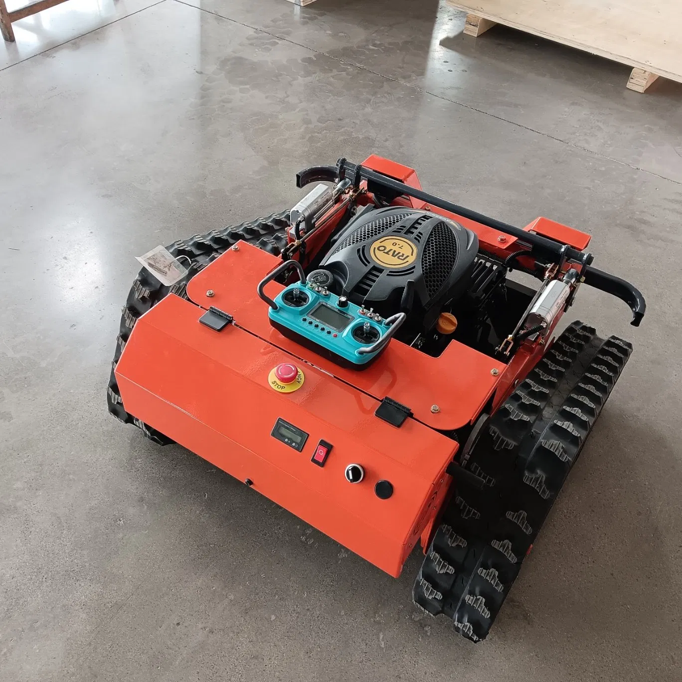 Remote-Controlled High-Efficiency Electric Robotic Lawn Mower for Grasslands and Lawns