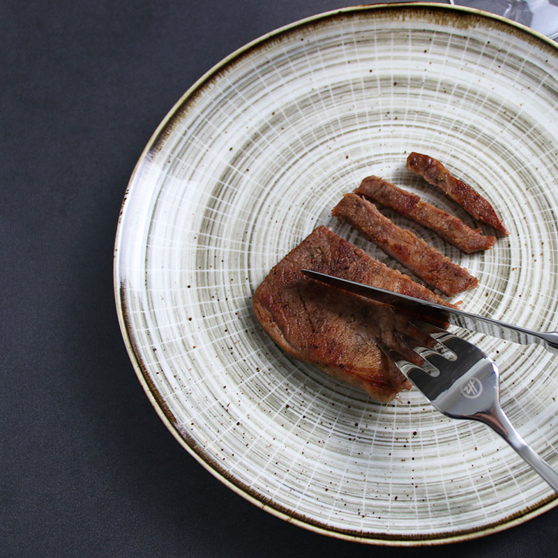 Rollin Porcelain Annul Ring Side Plates Dinnerware for Hotel and Restaurant