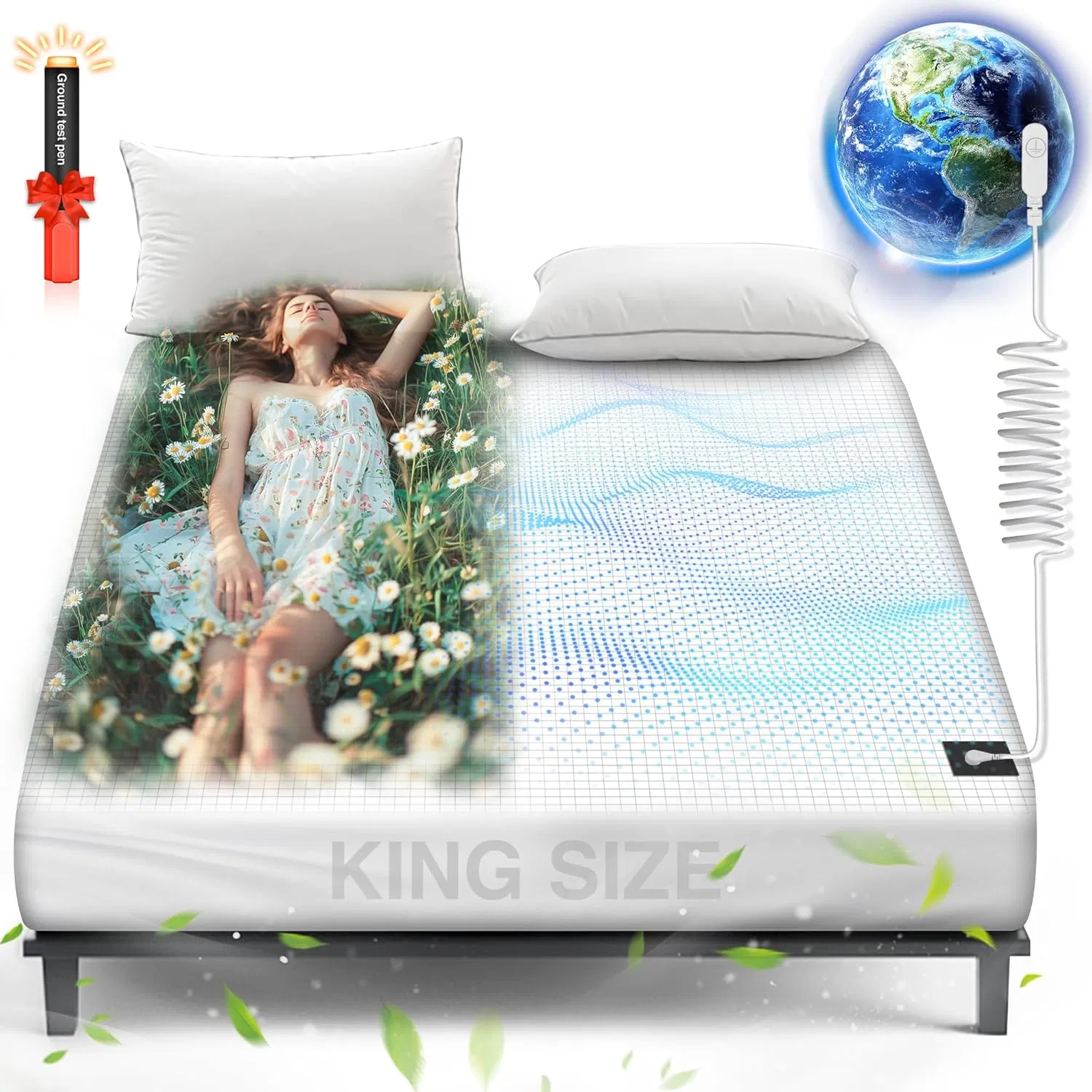 Grounding Sheets, Grounded Sheet Earth Connected Bedding Fitted Earth Sheets with Grounding Cord