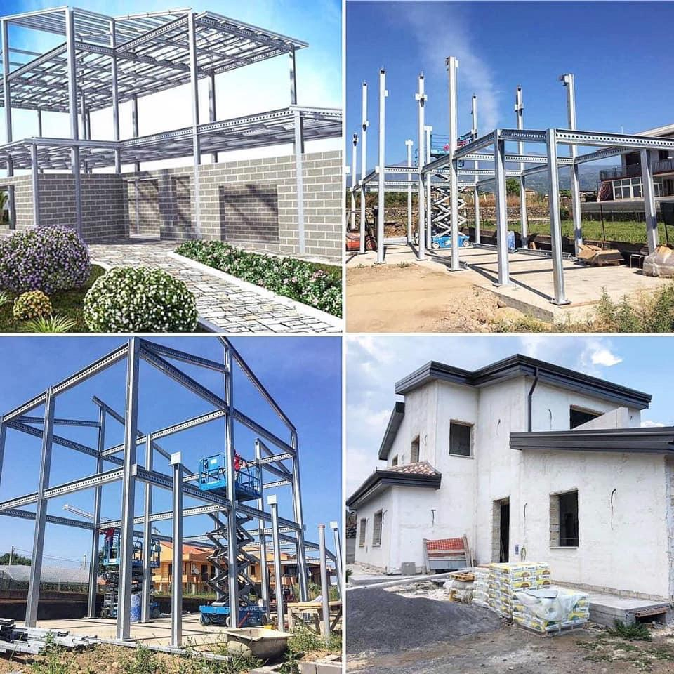 Steel Frame Construction Prefab Garage Warehouse Demountable Steel Structure Shed