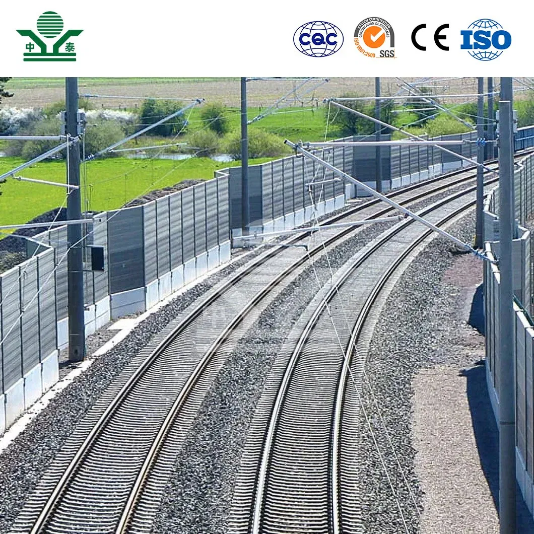 Zhongtai Road Noise Fence China Manufacturing Exterior Sound Barrier Fence 5+5 Tempered Glass Material High-Speed Railway Environment Barrier