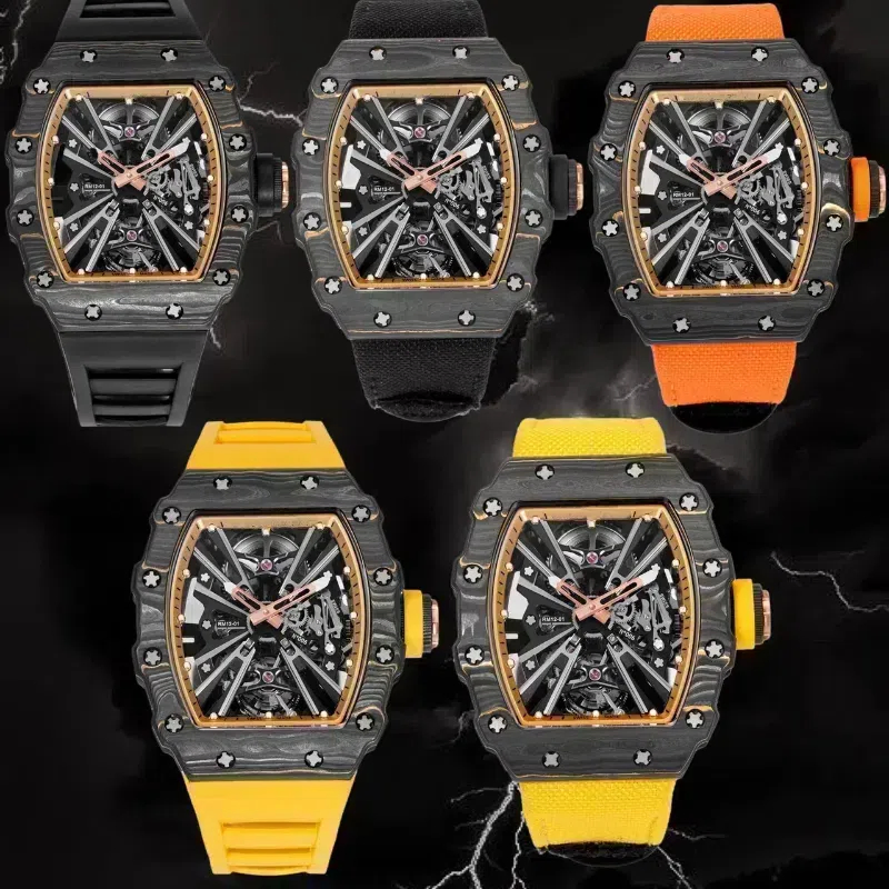 Hot Selling Richard Men's Watch Tourbillon Mechanical Timing Watch RM Series Carbon Fiber Mechanical Watch
