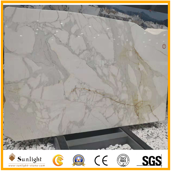 Popular Color Calacatta Oro Marble Slabs for Vanity Tops, Island Countertops