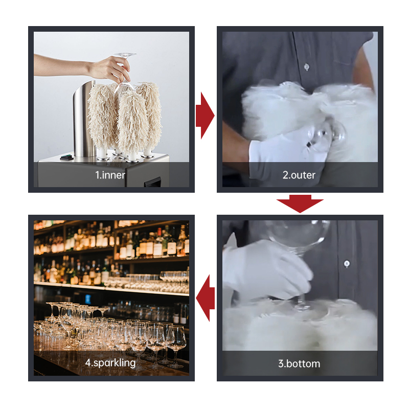 Heavybao Customization Sample Electric ABS Fast Food Equipment Restaurant Glass Polisher