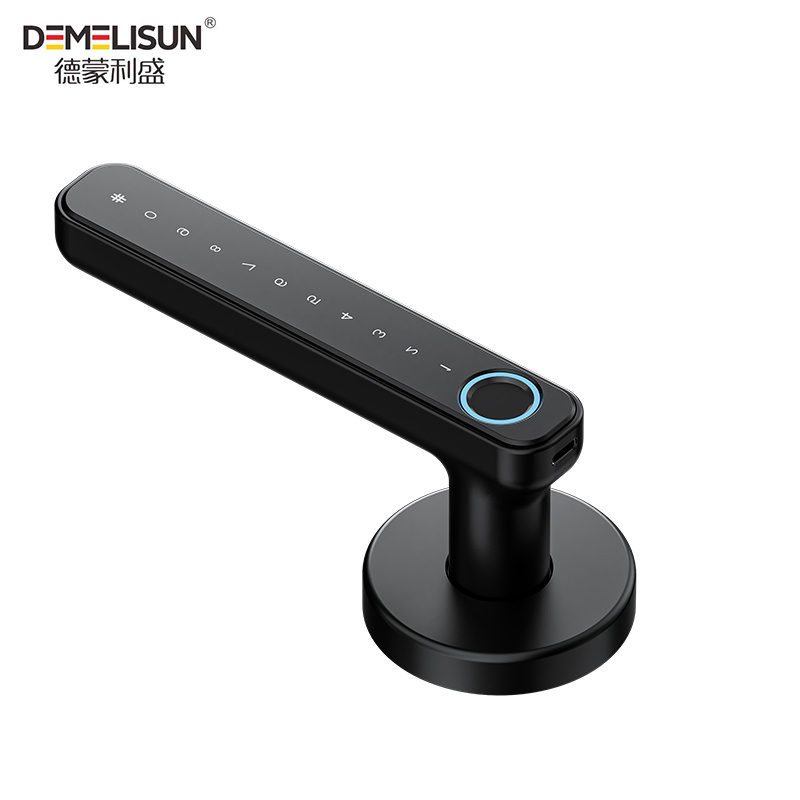 Apartment Smart Lock Door Handle Password Unlock Electronic Code Lockfingerprint Door Lock