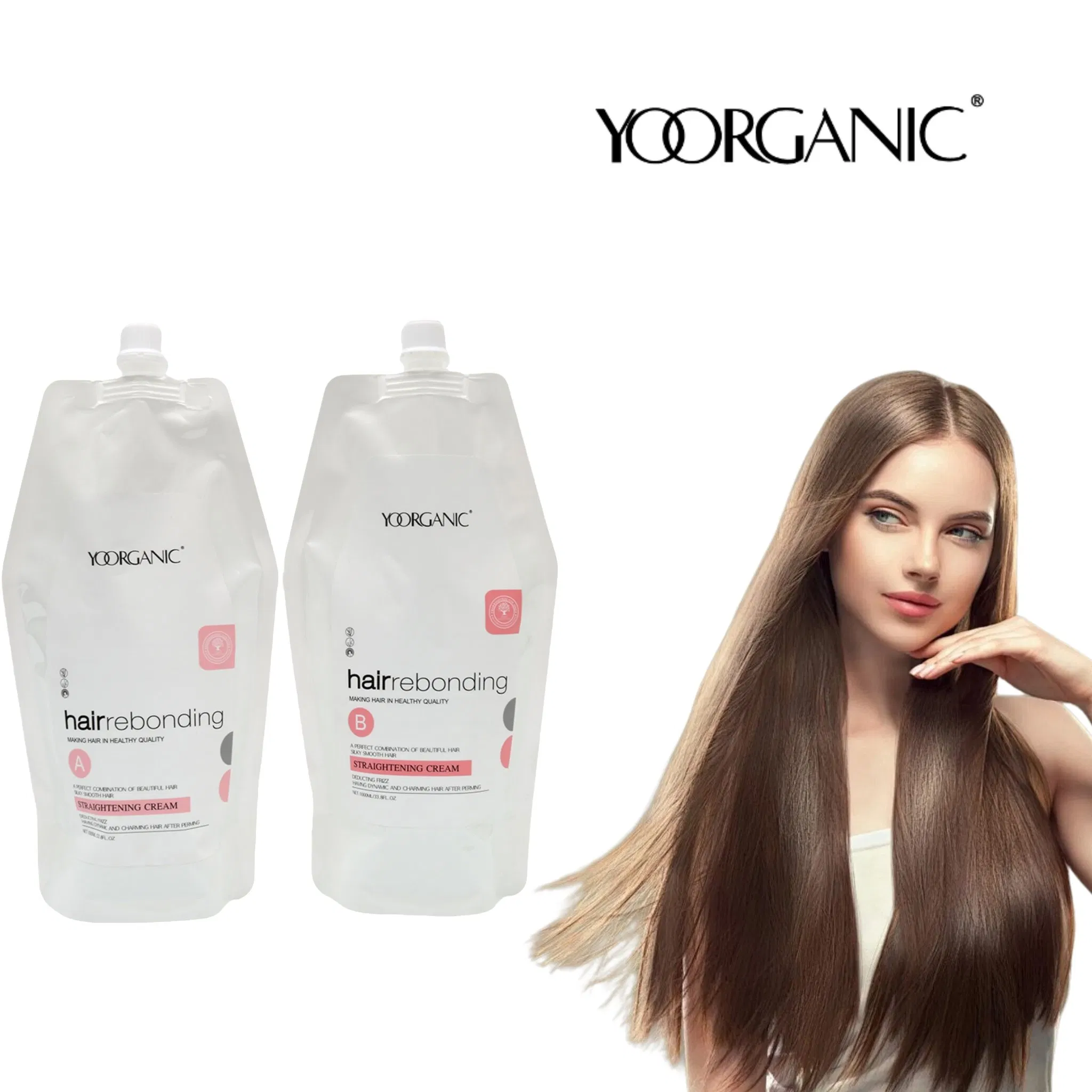 Rebonding Hair Straightening Cream Perm Lotion High Quality Hair Smooth Straightening Hair Perm Cream Set for Women