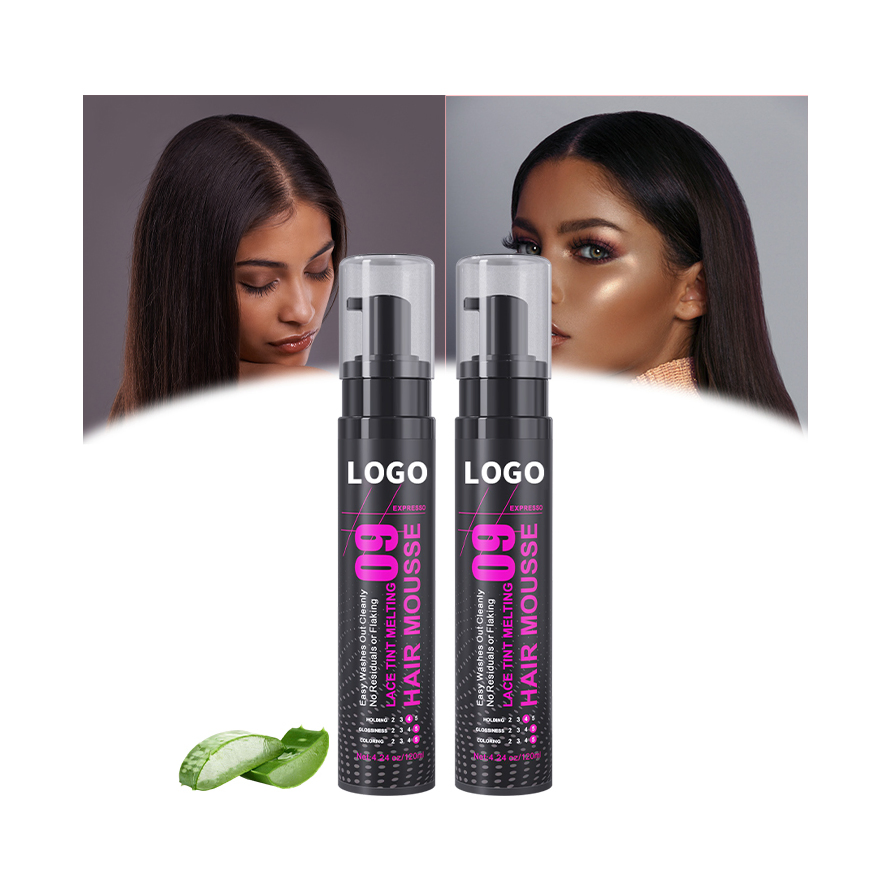 Custom Private Label Mous Mousse and Spray Foam Temporary Hair Color Dark Brown Lace Tint Hair Mousse