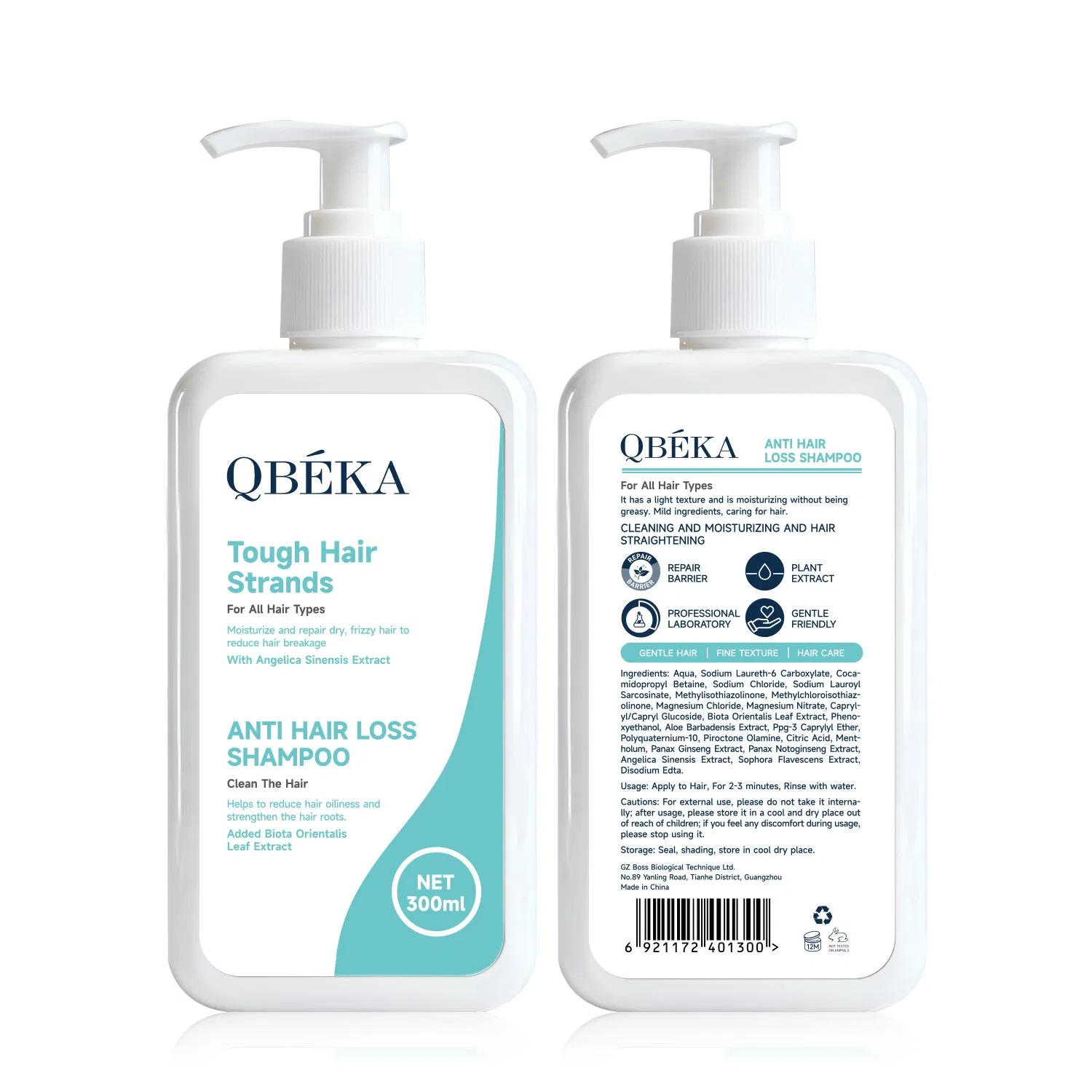 Advanced Qbeka Anti Hair Loss Shampoo for Thicker, Fuller Hair