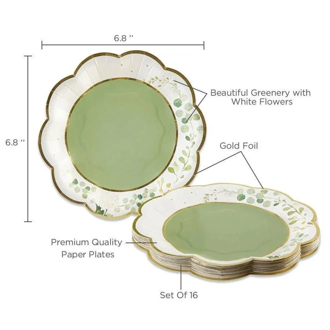 Disposable Tableware Set Wholesale Garden Tea Plates Custom Manufacturer Customizable Paper Plate