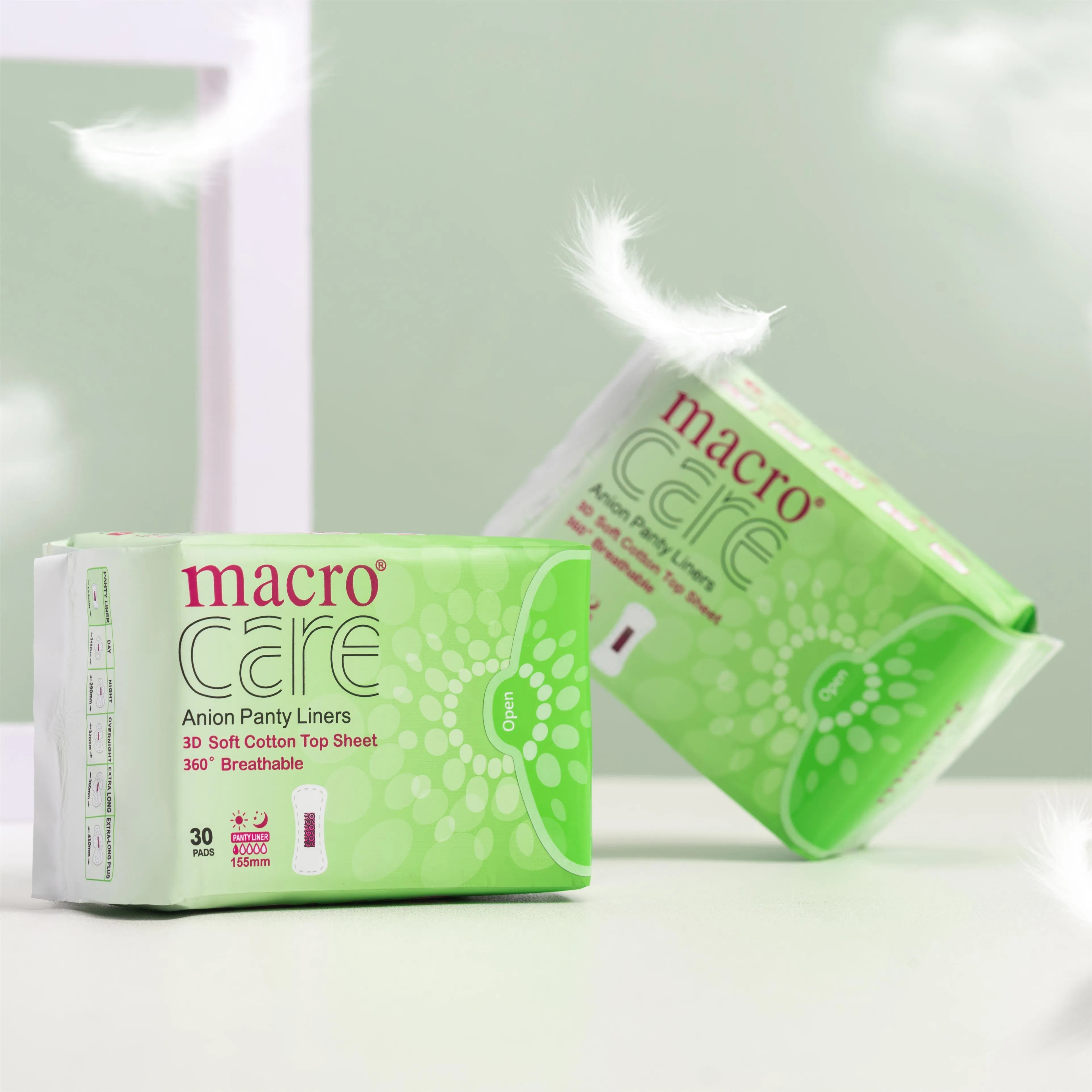 Macrocare Disposable Negative Ion Brand Name Anion Wholesale Sanitary Napkin for Women