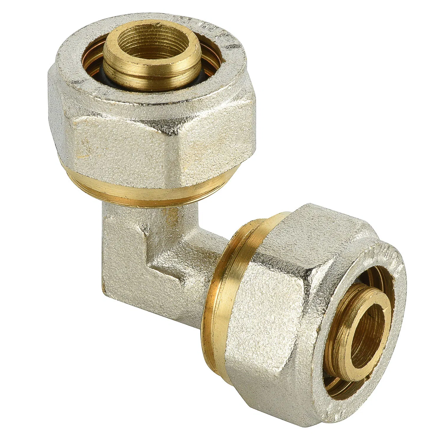 Pex-Al-Pex Thread Compressiotn Brass Fittings with Nickel Plated