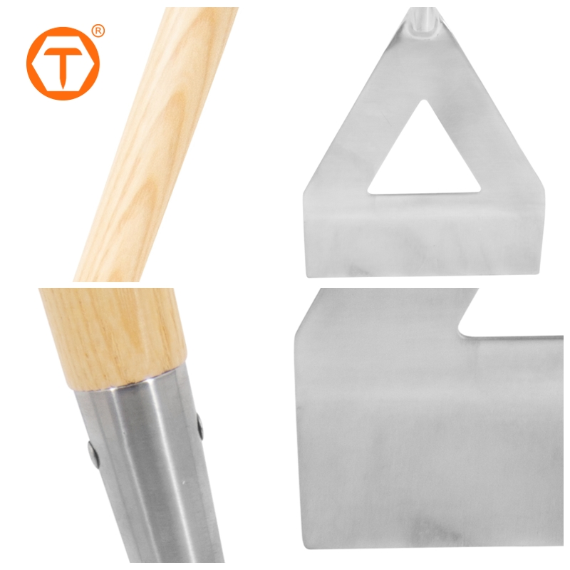 Heavy Duty Hand Digging Hoe Stainless Steel Head Dutch Hoe Gardening Tools for Weeding and Cultivating