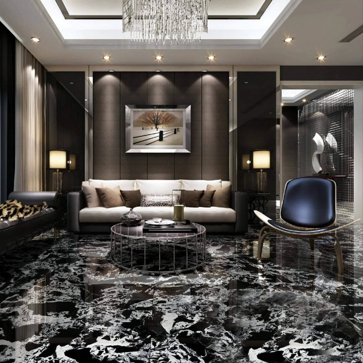Marble Porcelain Tiles 900*1800mm Flooring Wall Tiles Building Material for Shopping Mall Corridor Floor