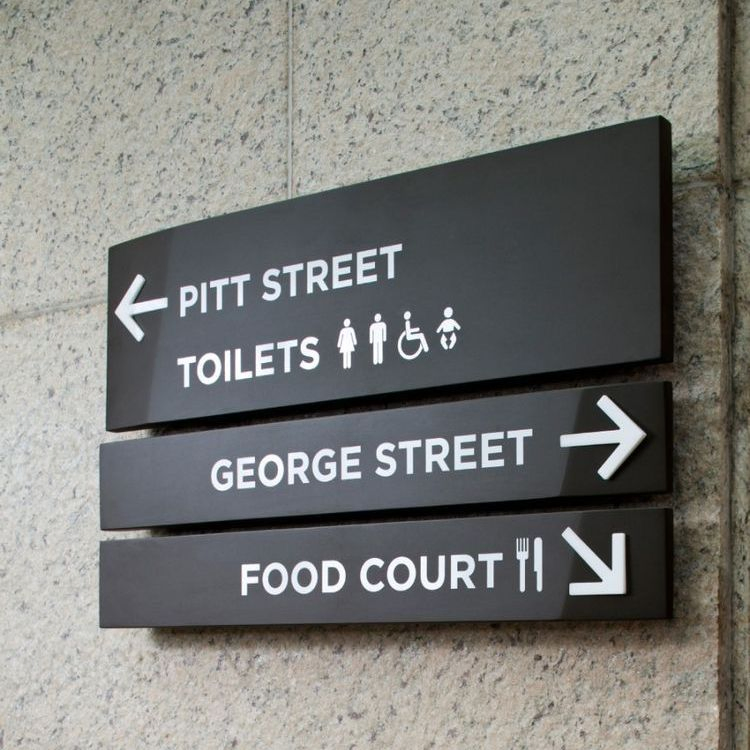 Custom Durable Pylon Sign Wayfinding Guidance Sign Plates