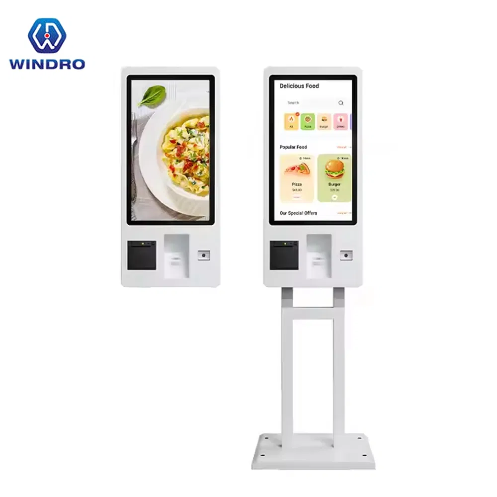 21.5/23.8/27/32 Inch Payment Systems Mall Kiosk Coffee Shop Kiosk Self Ordering Kiosk