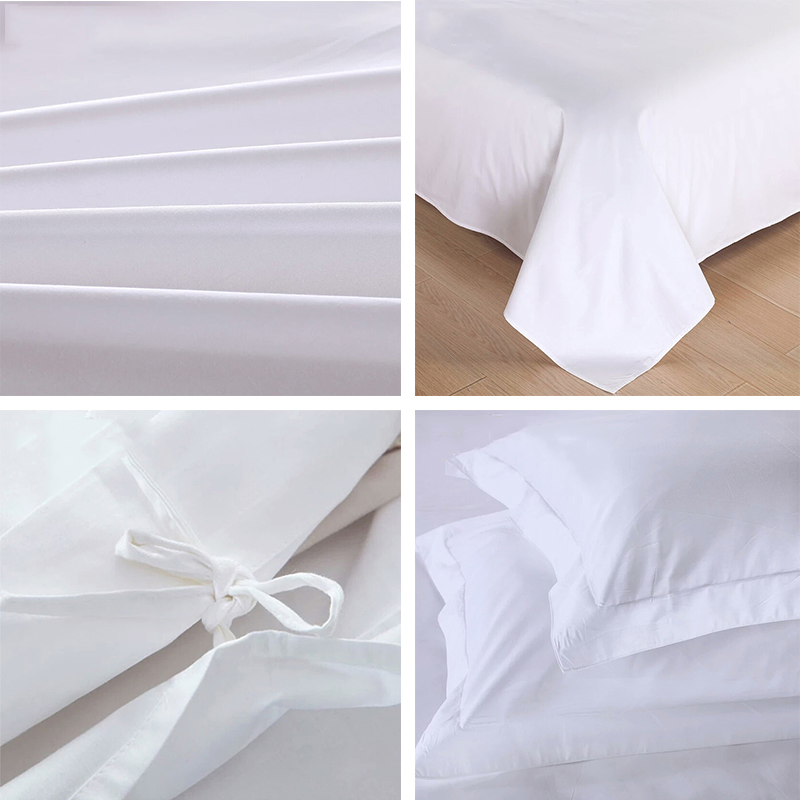 Pure Cotton 60s Striped White Textile Hotel Bedding Set (JRD799)