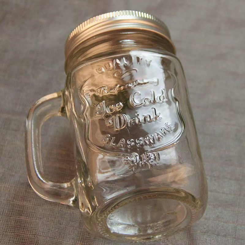 Стеклянная кружка 16 oz с ручкой для напитков