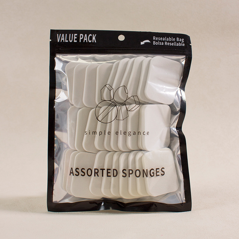 Factory Directly Sell Square Makeup Puff Wholesale 30PCS Non-Latex Makeup Kit