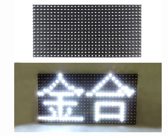 Durable Single White P10 LED Outdoor Text Module Screen Display