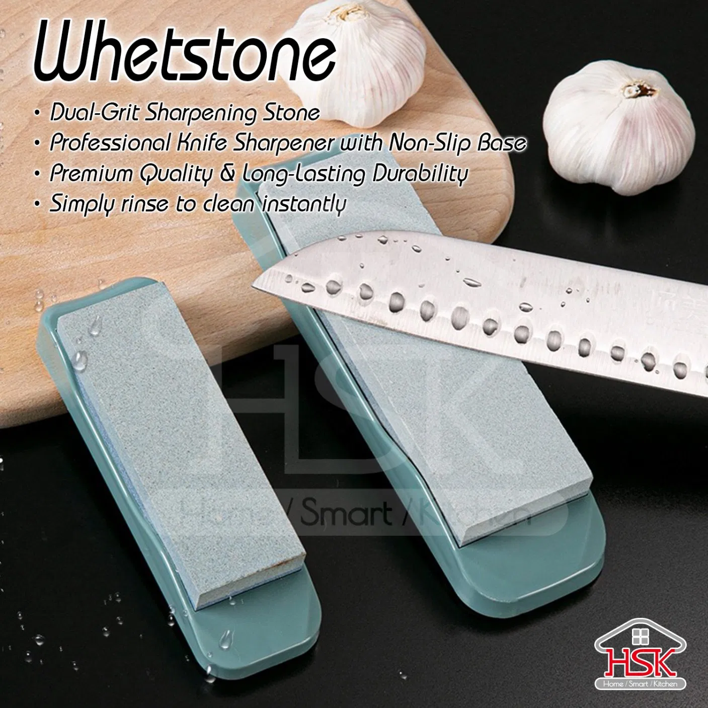 Household Sharpening Stone, Anti-Slip Base, Stone for Sharpening Knives