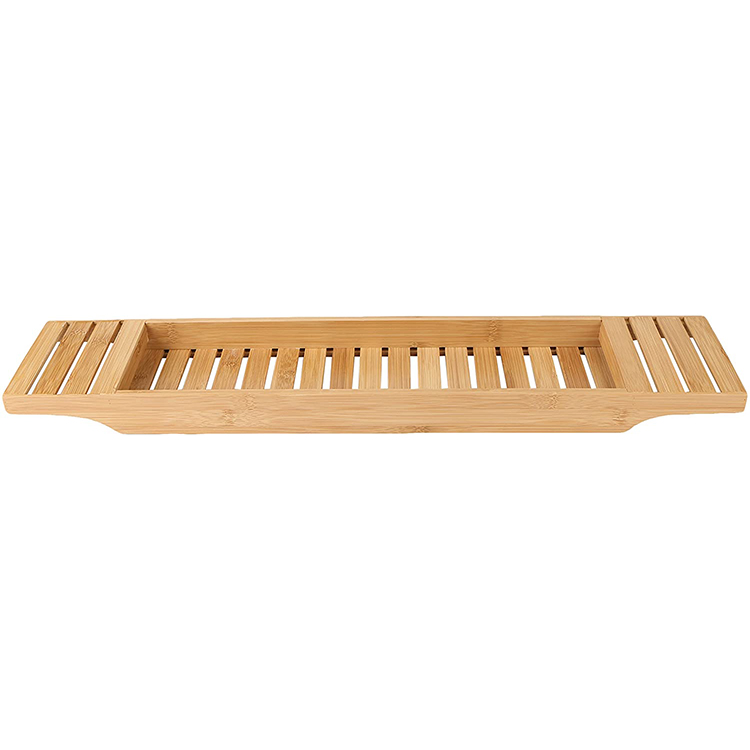 Hot Selling Bamboo Bathtub Caddy Tray Features Bathtub Tray Rack